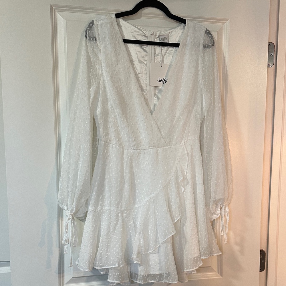 Selfie Leslie Ivory Long Sleeve Dress